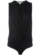 Diane Von Furstenberg V-neck Bodysuit, Women's, Size: Medium, Black, Viscose/nylon/spandex/elastane