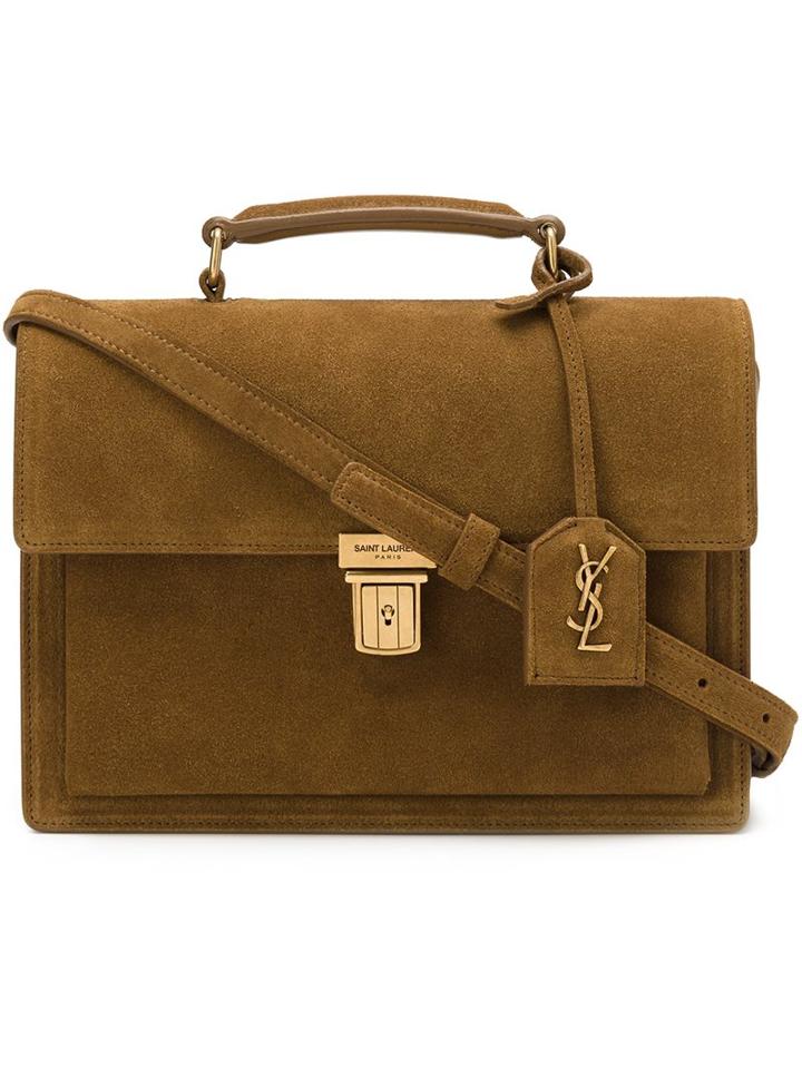 Saint Laurent Medium 'high School' Satchel, Women's, Brown