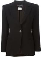 Chanel Vintage Single Button Blazer, Women's, Size: 36, Black