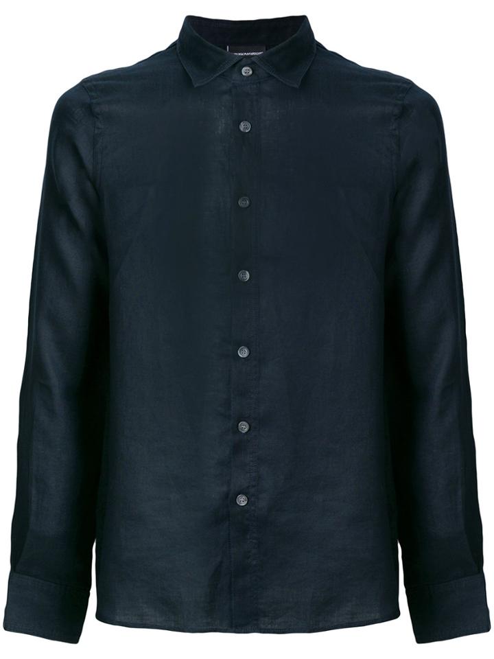 Emporio Armani Slim-fit Shirt - Blue