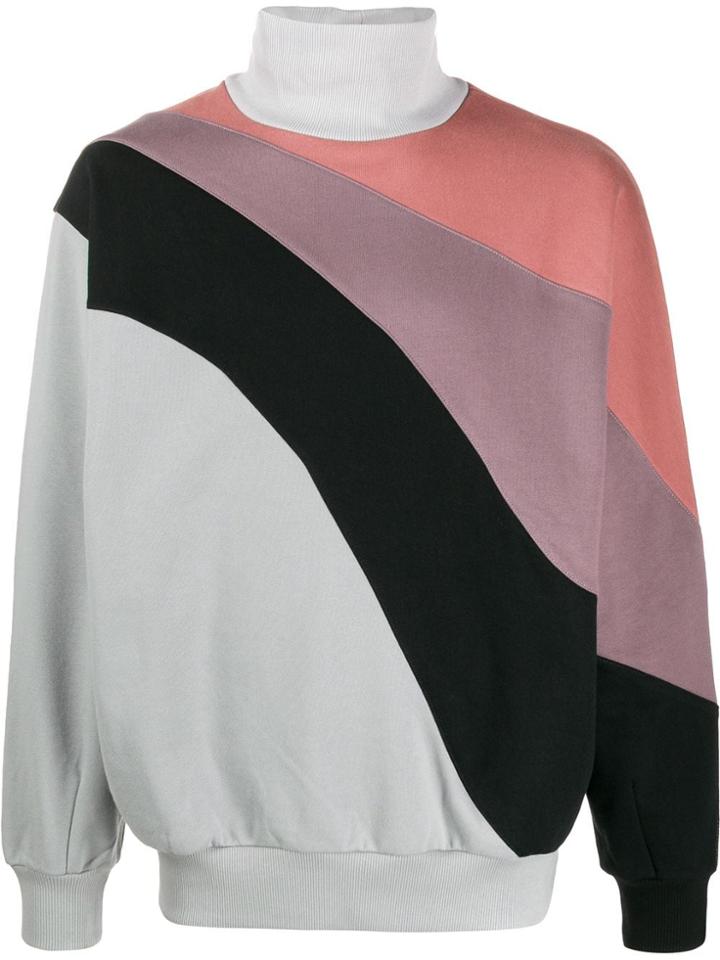 Li-ning Roll Neck Block Colour Sweatshirt - Grey