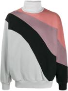 Li-ning Roll Neck Block Colour Sweatshirt - Grey