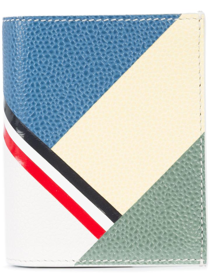 Thom Browne Business Card Holder In Medium Grey Pebble Grain -
