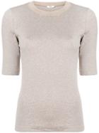 Peserico Short Sleeved Knit Top - Nude & Neutrals