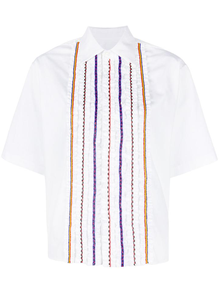 Dsquared2 Embroidered Ruffle Shirt - White