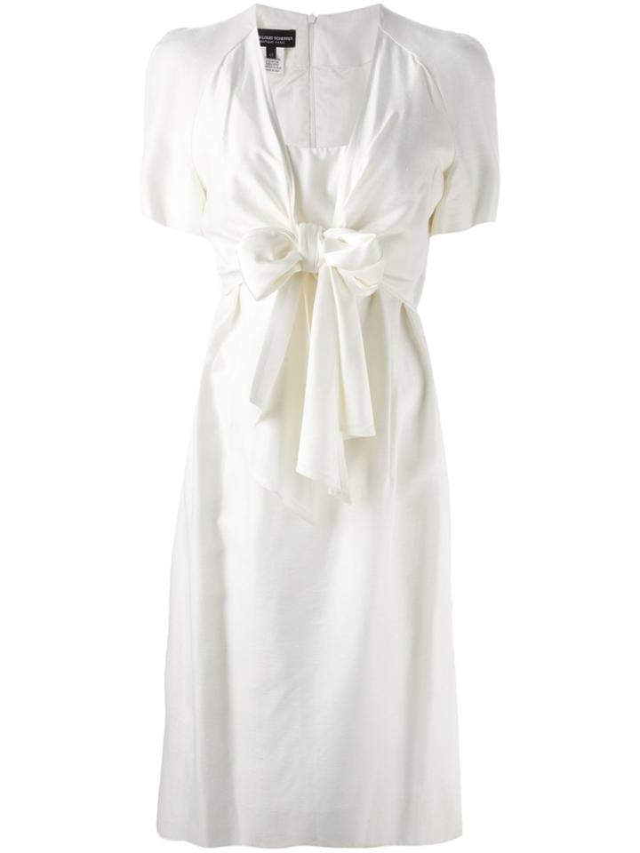 Jean Louis Scherrer Vintage Front Bow Dress - Nude & Neutrals
