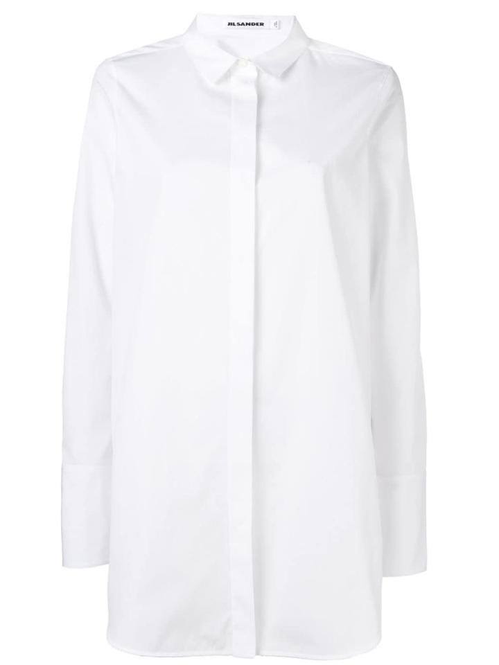 Jil Sander Long-line Classic Shirt - White