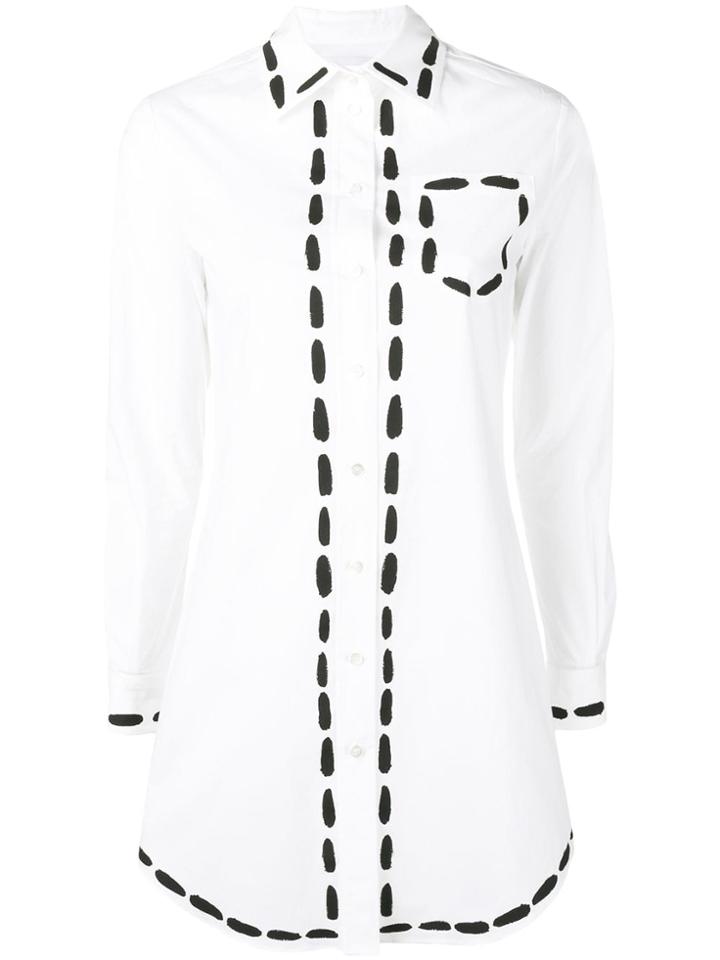 Moschino Long Painted Shirt - White