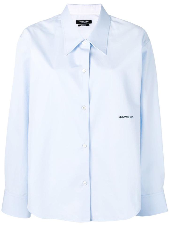 Calvin Klein 205w39nyc Embroidered Logo Shirt - Blue