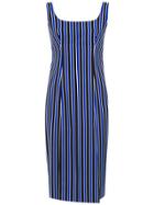 Reinaldo Lourenço Striped Mid Dress - Blue