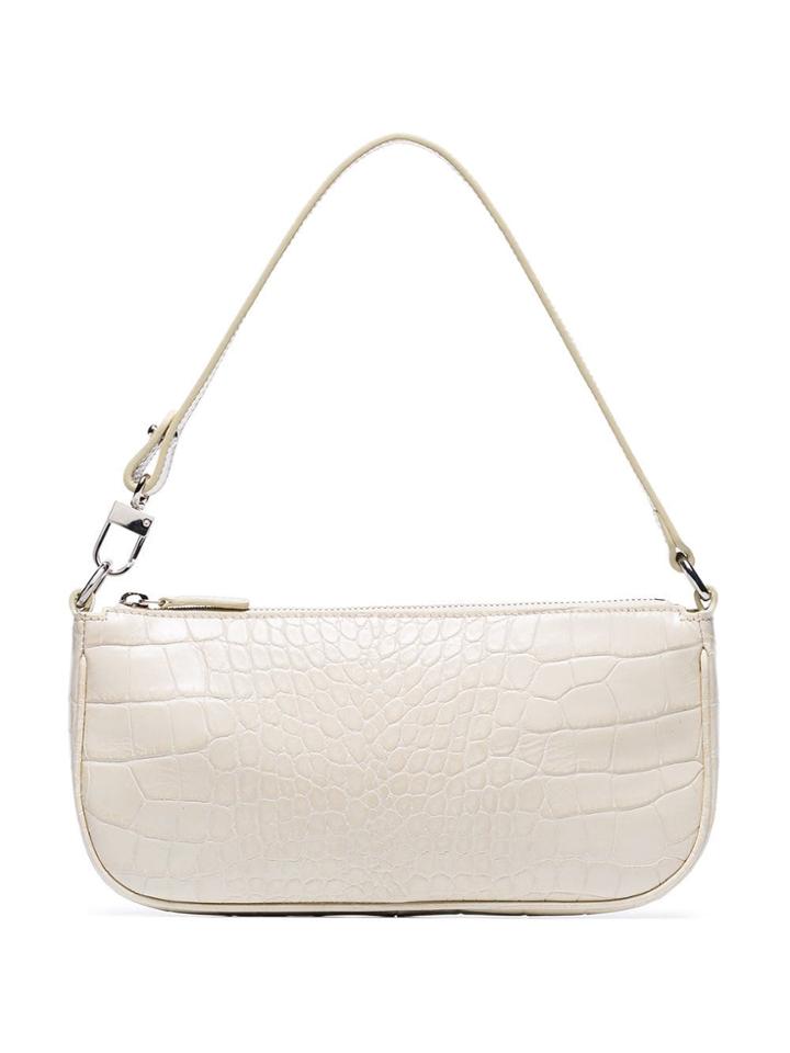 By Far Rachel Mock-croc Shoulder Bag - Neutrals