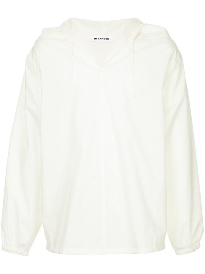 Jil Sander Oversized Drawstring Shirt - White