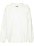 Jil Sander Oversized Drawstring Shirt - White