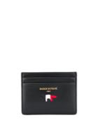 Maison Kitsuné Tri-stripe Logo Print Cardholder - Black