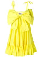 Msgm Short Babydoll Dress - Yellow