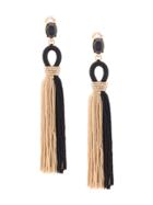Oscar De La Renta String Oversized Earrings - Black