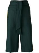 Paul Smith Side Stripes Belted Shorts - Green