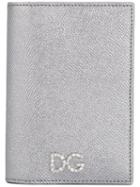 Dolce & Gabbana Metallic Foldover Passport Holder - Silver