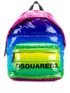 Dsquared2 Rainbow Print Puffer Backpack - Green