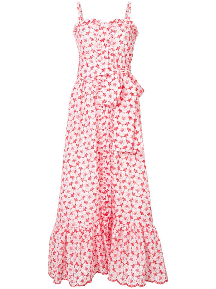 Lisa Marie Fernandez Long Floral Print Sundress - Red