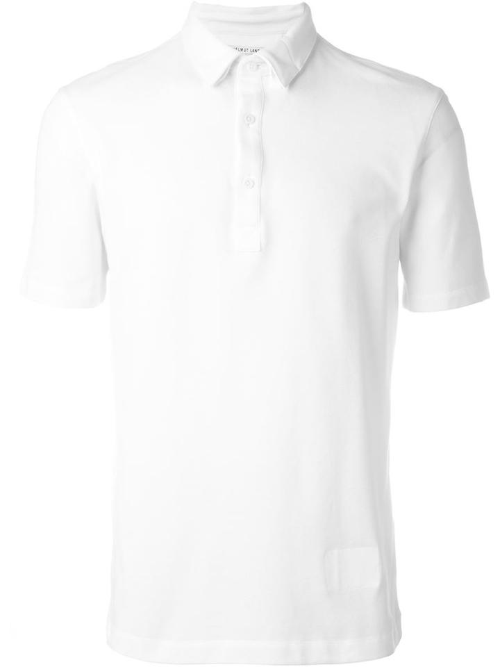 Helmut Lang Short Sleeve Polo Shirt, Men's, Size: Small, White, Cotton/polyurethane