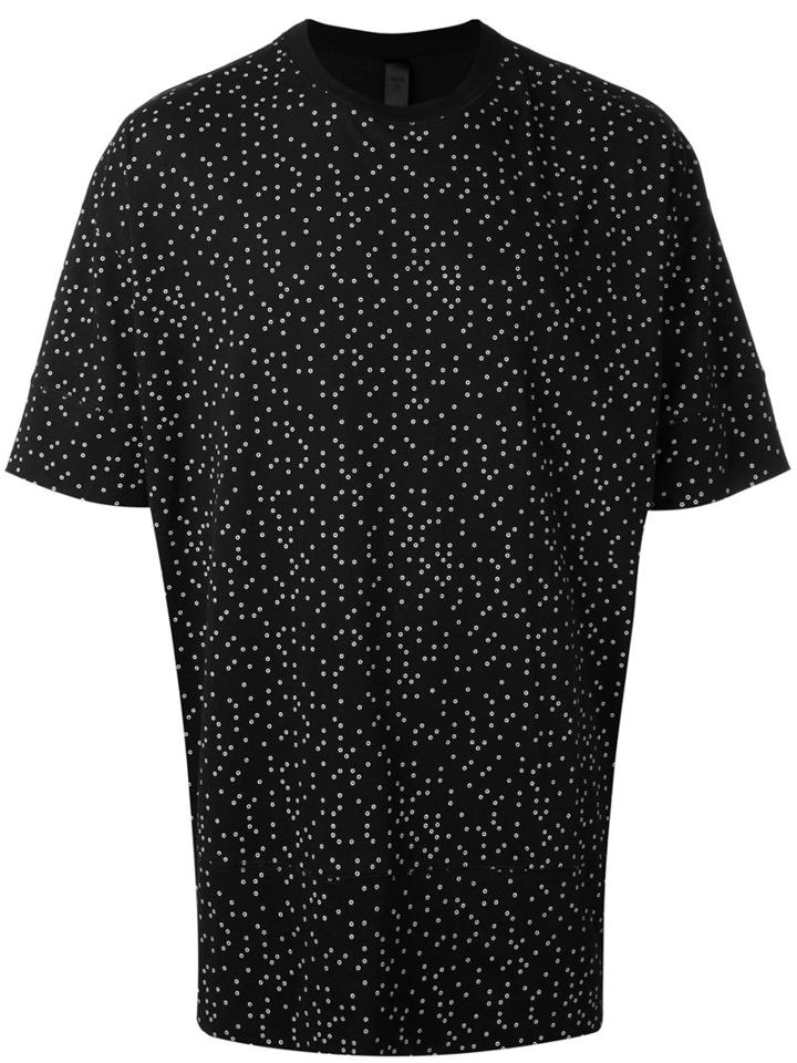 Odeur - Polka-dot T-shirt - Unisex - Cotton - L, Black, Cotton