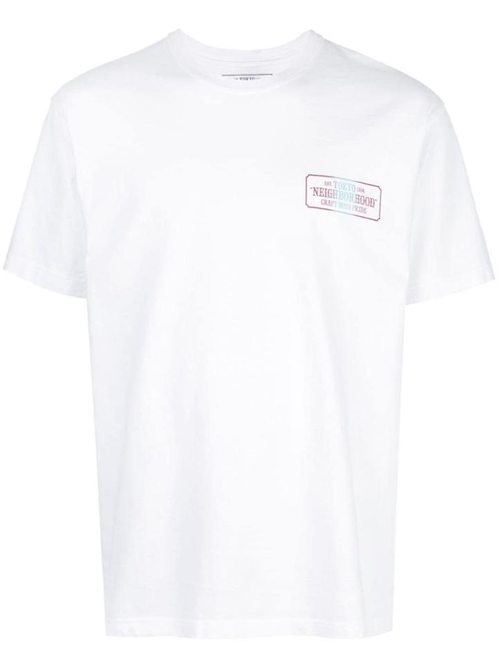 Neighborhood Rear Logo Print T-shirt - White