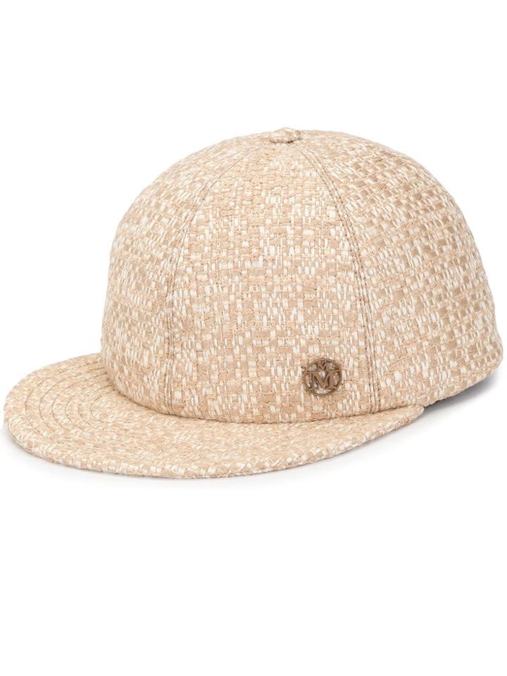 Maison Michel Hailey Cut & Sew Cap - White