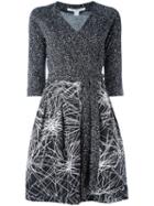 Diane Von Furstenberg Jewel Wrap Dress, Women's, Size: 10, Black, Silk/wool