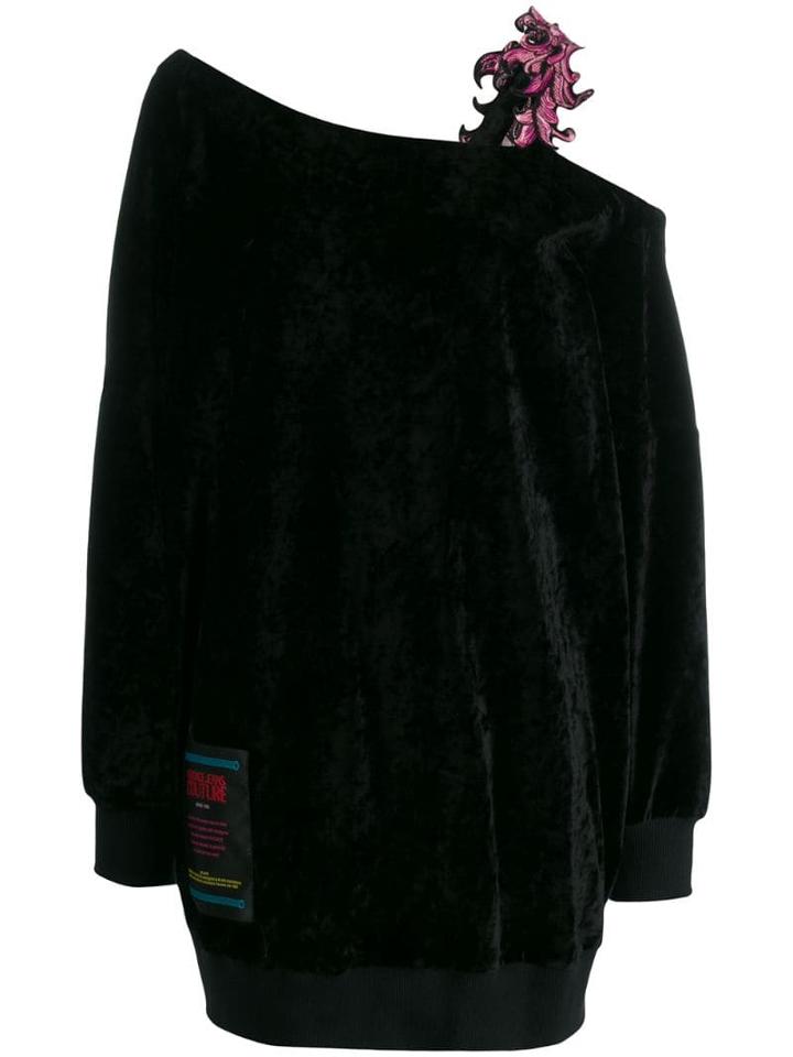 Versace Jeans Couture Floral Strap Jumper - Black