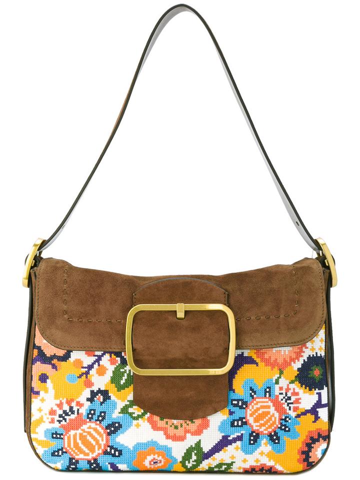 Tory Burch - Tapestry Buckle Bag - Women - Leather/polyester - One Size, Leather/polyester