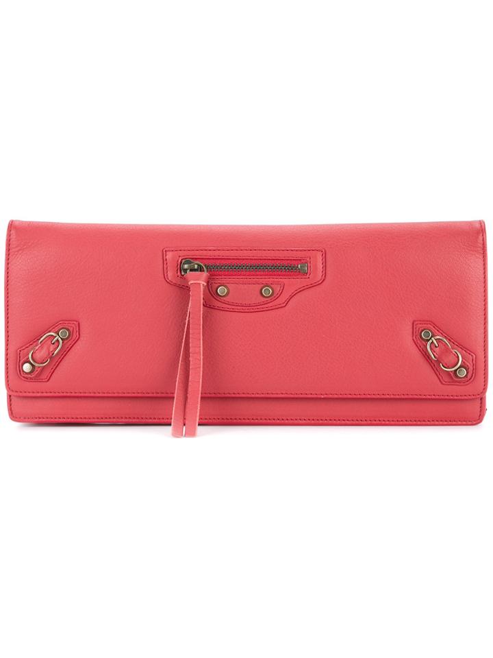 Balenciaga Vintage Classic City Long Clutch - Red