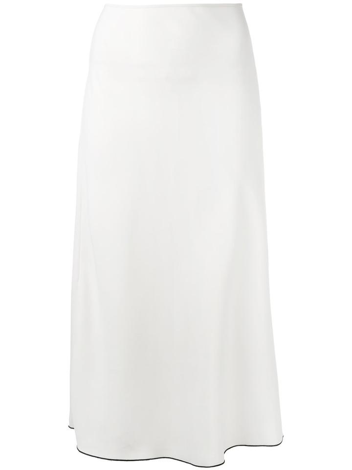 Toteme - A-line Skirt - Women - Polyester - Xs, White, Polyester