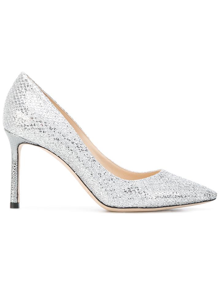 Jimmy Choo Romy Silver Pumps - Metallic