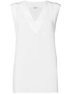 P.a.r.o.s.h. V-neck Sleeveless Top - White