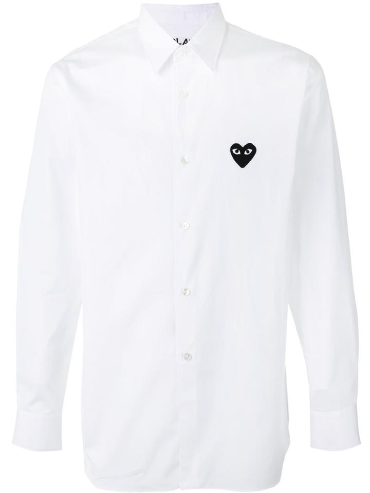 Comme Des Garçons Play Heart Patch Shirt - White