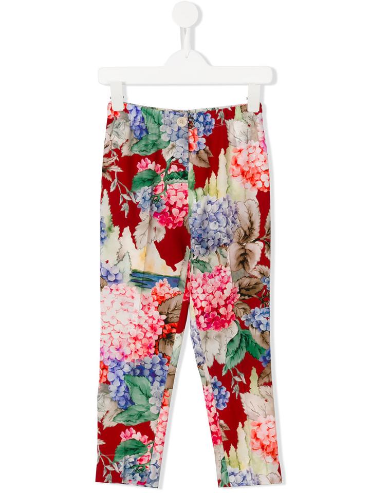 Gucci Kids Hydrangea Print Trousers, Girl's, Size: 8 Yrs