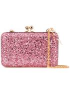 Sophie Hulme - Glittered Sidney Clutch - Women - Suede/polyester - One Size, Pink/purple, Suede/polyester