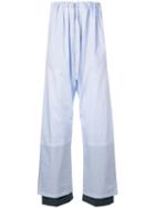 Y/project Striped Loose Fit Trousers - Blue