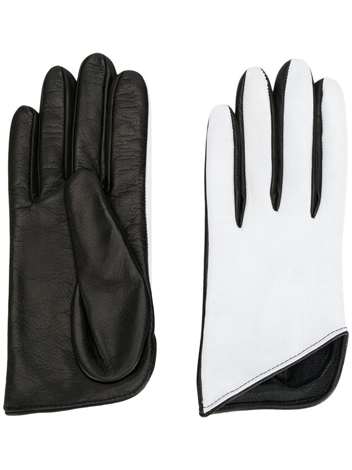 Manokhi Bicolour Gloves - Black