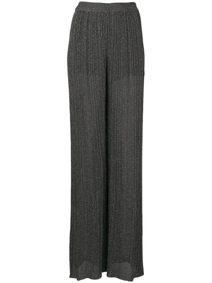 M Missoni Metallic Sheen Palazzo Pants - Blue