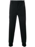 Neil Barrett Rib Trimmed Fitted Trousers - Black