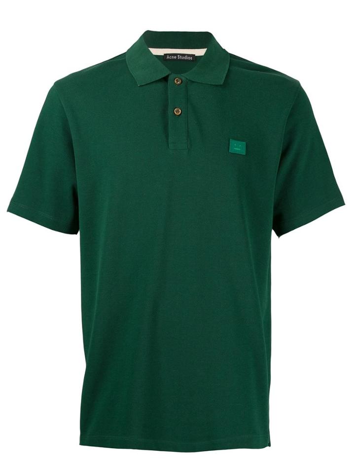 Acne Studios Face Patch Polo Shirt - Green