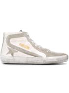 Golden Goose Deluxe Brand Slide Hi-top Sneakers, Men's, Size: 45, White, Leather/cotton/rubber