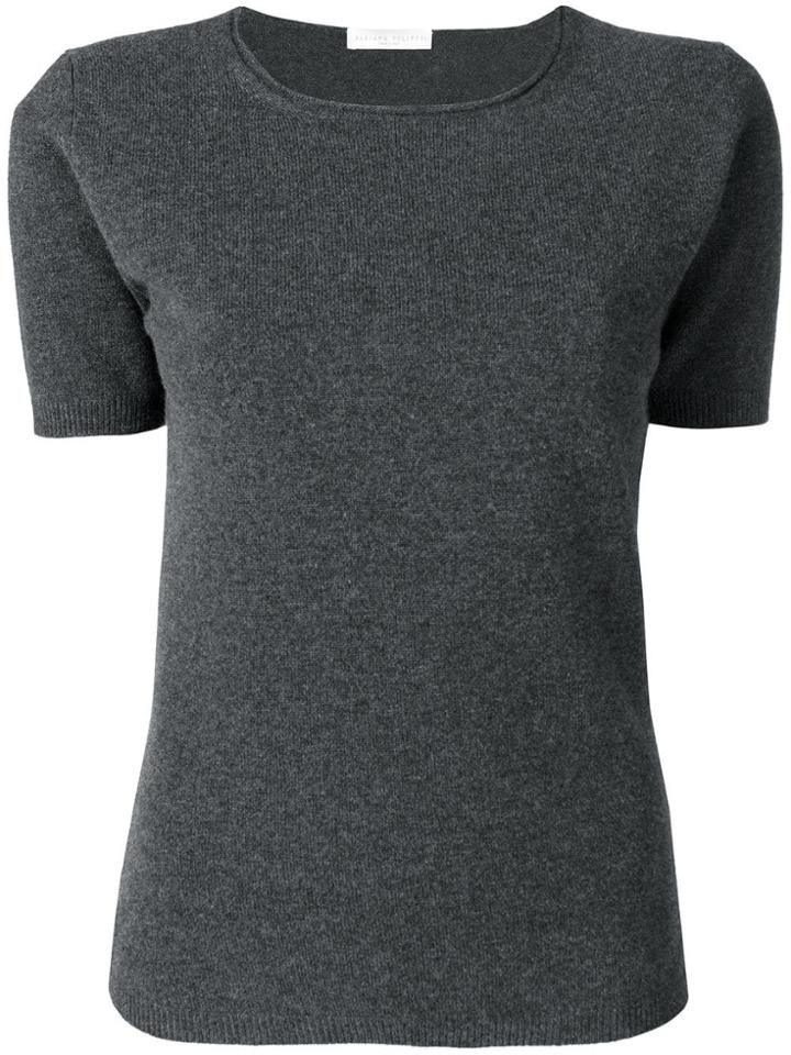 Fabiana Filippi Shortsleeved Knit Jumper - Grey