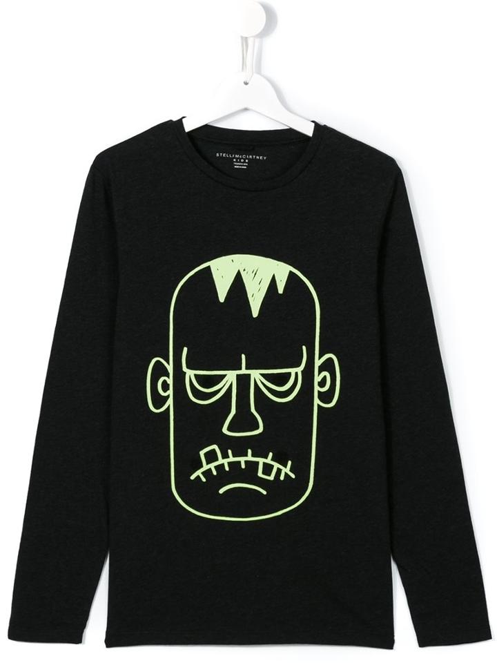 Stella Mccartney Kids Frankenstein Monster Print T-shirt, Girl's, Size: 14 Yrs, Grey