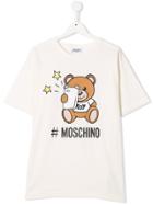 Moschino Kids Teddy Print T-shirt - White