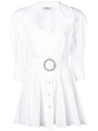 Attico Structured Shoulder Mini Dress - White