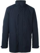 Z Zegna Zipped Coat, Men's, Size: Xxl, Blue, Polyester
