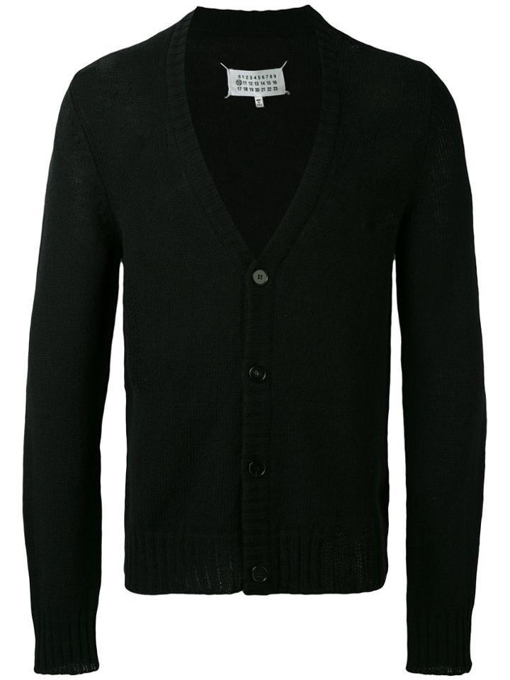 Maison Margiela Distressed Knit Cardigan - Black